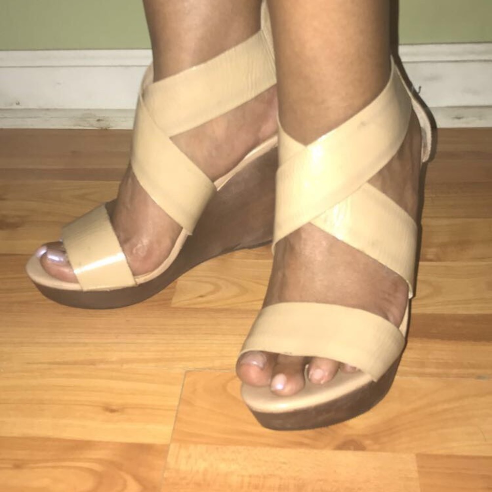 Steve Madden Nude Wedge Heels